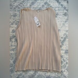 Ribbed Knit Tank Dress in Light Beige